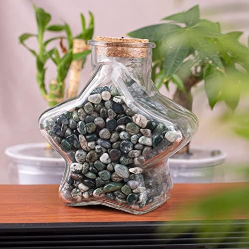 Сигмнтун полиран мов агат кристален чипс - 1,8 фунти рачно издлабени природни скапоцени камења и морски стаклени карпи, камчиња за украси
