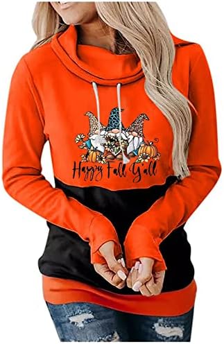 Блуза мета за дама зимска есен 2023 облека трендовски џемпер со долг ракав графички одмор за Ноќта на вештерките