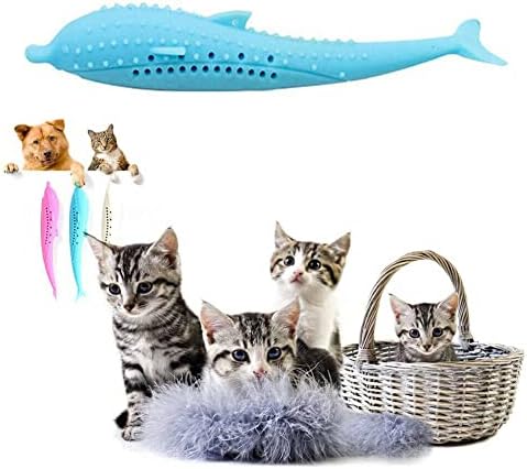 Играчки за мачки на мачки, здрави играчки за џвакање со мачиња за мачки и мачиња, форма на риба мека миленичиња мачки мачки за заби