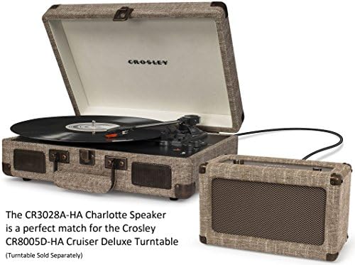 Crosley CR3028A-HA Charlotte Vintage Vintage Преносен Bluetooth звучник за Bluetooth, Хавана