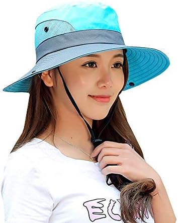 Надворешно UPF 50+ УВ Сонце заштита водоотпорна дише лик на вратот на вратот, преклопена сончева капа за мажи/жени