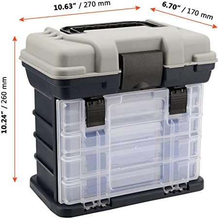 Синџун 4 слоеви кутија за риболов, преносна кутија за складирање на риболов, кутија за кутии за кутии за кутии за свежа вода и солена