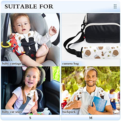 Пчела мед дипер саќе со кабел за седишта за автомобили за бебиња деца 2 парчиња ленти за седишта за автомобили раменици за перниче за перничиња