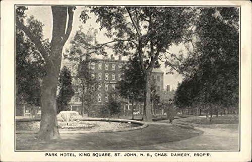 Парк хотел, Кинг Сквер Сент Johnон, Brу Бранзвик НБ Канада Оригинална античка разгледница