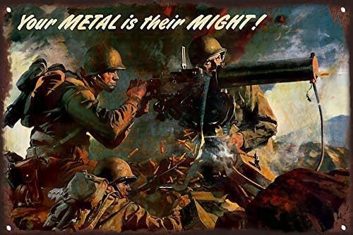 Гроздобер американска армија пешадија WW2 Патриотски знак метал декор wallиден знак wallиден постер wallид декор врата плакета 8x12 инчи