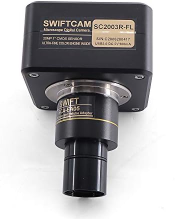Свифт соединение Тринокуларен микроскоп SW380T, зголемување од 40x-2500x, глава SiedEntOPF, двослојна механичка фаза, со SwiftCam 20 мегапикселна камера
