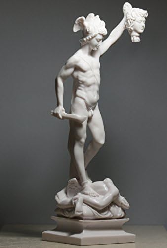 Персеј со главата на Горгон Медуза, скулптура со мермер статуа 13.4΄΄