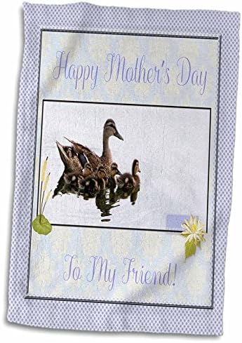 3 -та мајка патка, патки, сина, жолта дамаска, ден на мајката, пријател - крпи