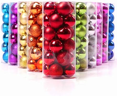 Целосни соларни термини 24 парчиња 8 см позлати пластични украси за новогодишни елки, висат жица топка, случајна испорака на боја.