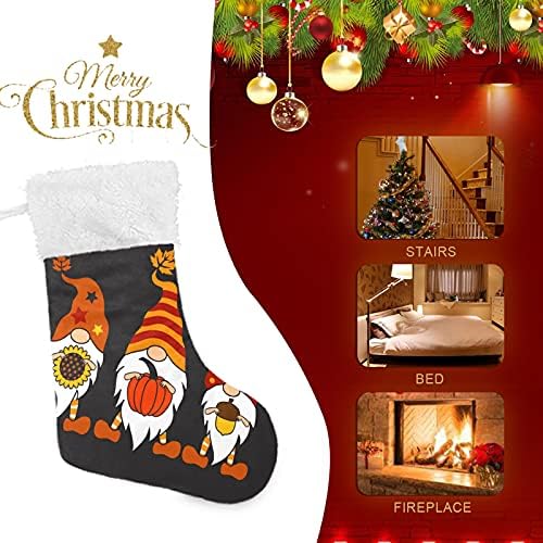 Алаза Божиќни чорапи од дрво есен гноми класични персонализирани големи декорации за порибување за семејни празнични сезони за забави