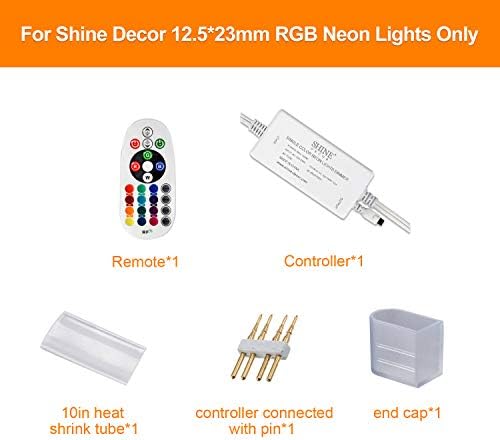 Контролер на сјај декор со далечински управувач, напојување за 12,5x23mm 14Colors LED RGB Neon само светла