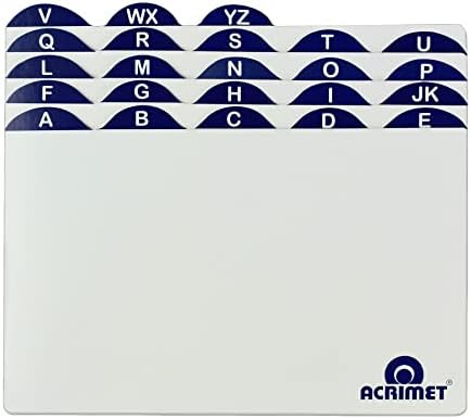 Акримет А-З Индекс Картичка Водичи за 5 Х 8 Картичка Носителот