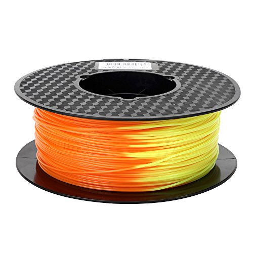 Филамент за менување на филамента за печатење со портокалова до жолта боја, 1,75 mm 1kg 2.2 bs Spool Change Change Filament за 3D печатач и