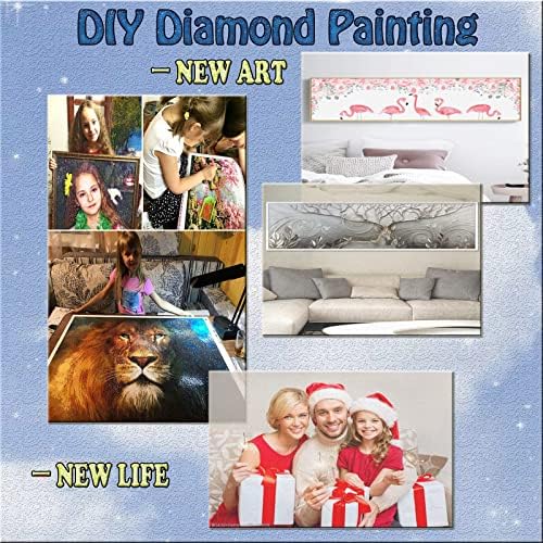 Дијамантски комплети за сликање за возрасни, Делфин елени пејзаж дијамантска уметност деца почетник DIY 5D боја по броеви, големи