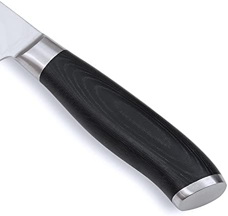 Wakoli Mikata Damascus нож Сантоку кујнски нож, должина од 11 инчи, сечило 7-инчен-Damascus Steel VG-10 Sharp Professional Santoku нож со