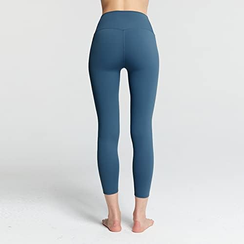 Хеланки за жени Контрола на стомакот за контрола на задникот Фитнес трчање цврста боја Беспрекорна нозе лежерна панталона за плен