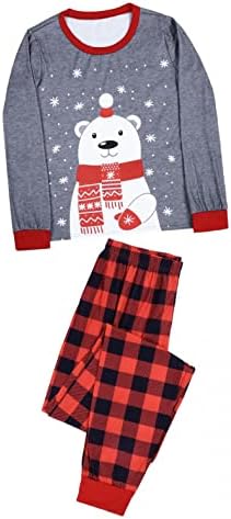 Божиќни катуни ленти за печатење на врвови PJs Поставете панталони облеки поставени семејства што одговараат на пижами со семејни