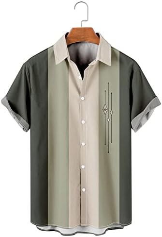 Класични маички за мажи Флорални хавајски кошули со кратки ракави со кратки ракави за бегство маички мажи мажи