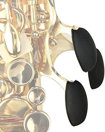 3 парчиња/лот саксофонски гумен палецот, палми за палми, алатки за заштита на прсти за сопрано алто тенор сак -ветерни инструменти црна