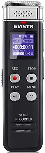 ЕВИСТР 8GB Дигитален Диктафон Гласовен Активиран Рекордер Со Репродукција - Надграден Мал Магнетофон За Предавања, Состаноци,
