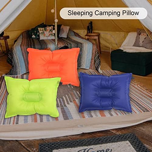 Хиборт на надувување на туристички перници за авиони водоотпорна мека перница за спиење ергономски надуени перници за лумбална поддршка на вратот