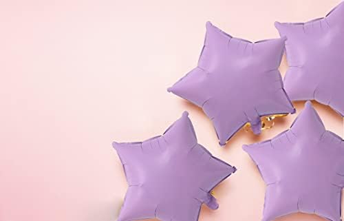 10 парчиња бонбони виолетова балон во форма на starвезда во форма на starвезда од 18 инчи фолија балон милар балон среќен роденден балони