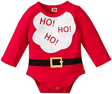 Knnimorning Tees новороденче Божиќна облека бебе момче ромпер Божиќна буква печатење екипа на санта бебе едно парче скокање