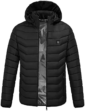 Ymosrh масти палта и јакни стилски загреано палто јакна со качулка за греење зимски термички топли топли топки мажи јакни