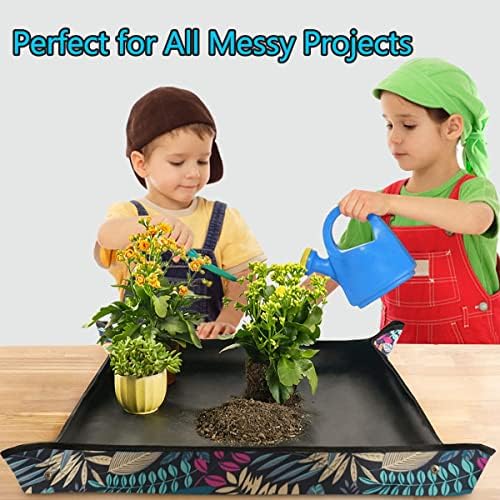 Repotting Mat for Plant Transplanting and Mess Control 29.5x 29.5 Oxford Fabric Waterproof Potting Mat Foldable Indoor Plant Mat Portable