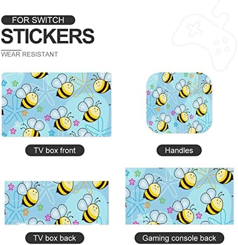 Летачките пчели налепници за декорации ја покриваат заштитната плоча на кожата за Nintendo Switch
