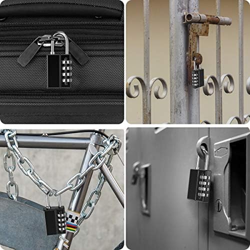 2 пакет комбинирано катанец, 4 цифри за безбедност на ресетирање со клучеви, водоотпорно заклучување на портата за училиште, салата или спортски