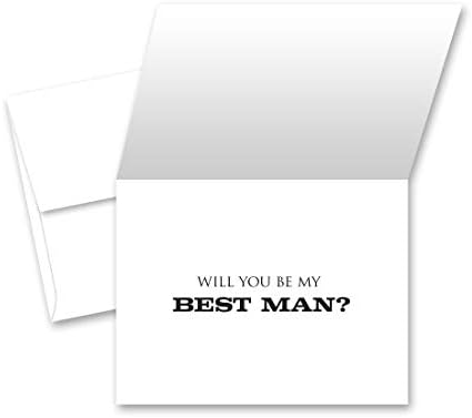 Смешни картички за предлози за младоженци, 8 ќе бидете мојот младоженец и 2 најдобри картички со коверти - сет од 10