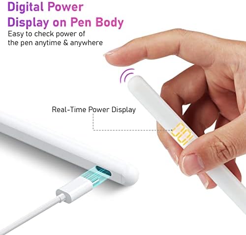Молив 1 Генерација За apple iPad со Одбивање на Дланка&засилувач; LED Дисплеј За Напојување, Активен Молив Компатибилен Со Apple iPad