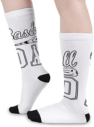 Бејзбол Тато Печатени Чорапи Што Одговараат На Боја Атлетски Чорапи Високи Колена За Жени Мажи