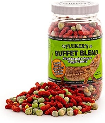 Fluker's Buffet Buffet Возрасен брада змеј зеленчук сорта диета, 4,5 мл