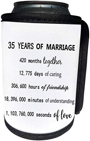 3dRose-InspirationzStore-Годишнини-35 Години Брак 35-годишнина Од Бракот во месеци денови часови - Може Поладно Шише Заврши