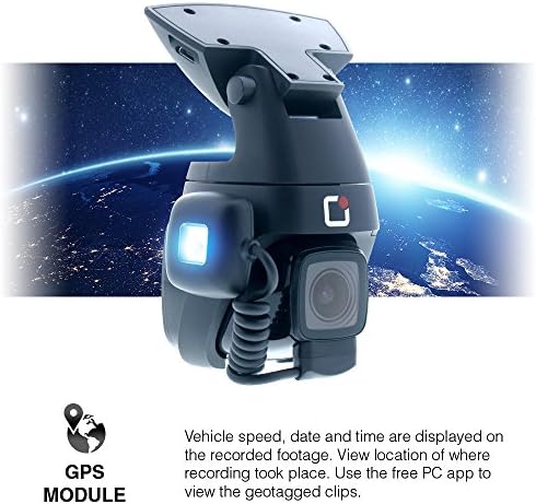 Rovi CL-6001 Магнетни Планината 1080p Целосна HD Висока Дефиниција Панорамски Автомобил Цртичка Камера Рекордер со 1.5 Инчен Широк Екран