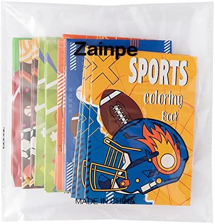 Zainpe 24 парчиња Спортски Боенки За Деца Diy Уметност Цртање Книга Со Фудбал Рагби Бејзбол Кошарка Модели Боја Брошури За Момче Девојка Роденден Фаворизира Подароци Уч