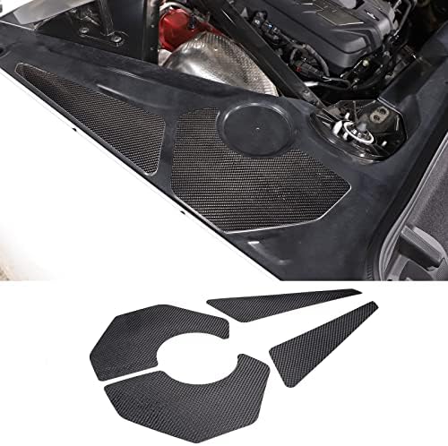 Fgtagtal Вистински Јаглеродни Влакна Мотор Залив Страничен Панел Покрие Трим Налепница Компатибилен Со Chevrolet Corvette C8 2020-2023, Додатоци