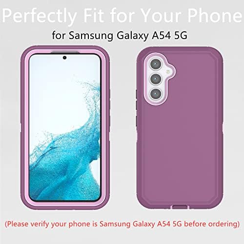 Тиозоли За Случајот Samsung Galaxy A54 5G, Тежок Случај На Бранител Отпорен На Прашина Заштита Од Удари 3 во 1 Солиден Капак За Samsung Galaxy