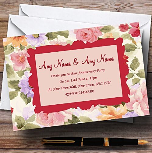 Картичката Зоолошката Градина Гроздобер Цветни Зачудувачки Чај Свадба Годишнина Партија Персоналните Покани