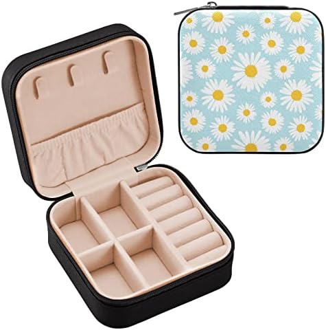 Умирико Дејзи цвеќиња Мала кутија за накит, кутија за преносен накит