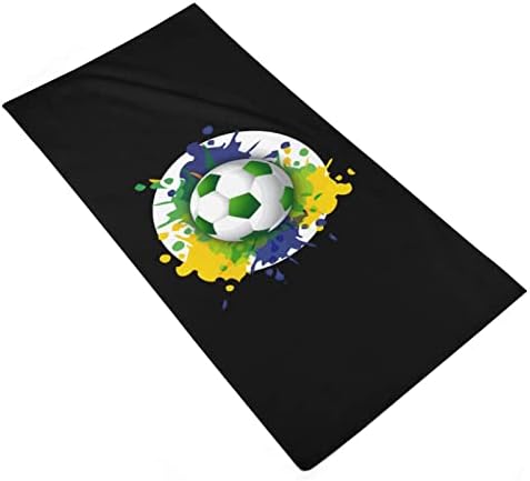 Фудбалско бразилско Национално знаме на знамето со микрофибер рачни крпи Супер абсорбента крпа Брзо суво миење на миење садови