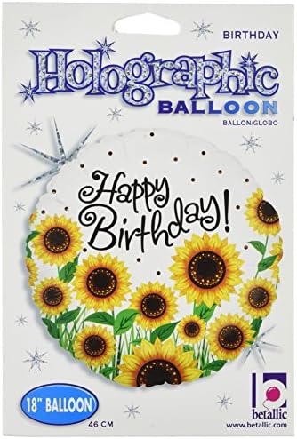 Беталичен сончев сончоглед Балон за роденденски фолија, 18 “, разнобојно