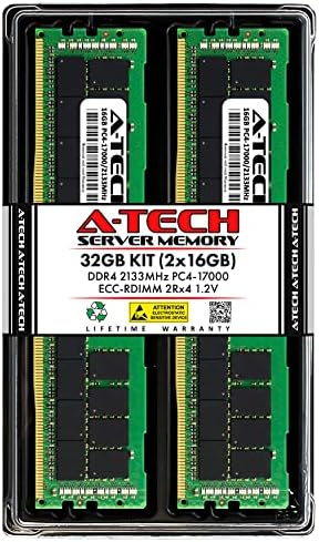 A-Tech 32gb Комплет Меморија RAM МЕМОРИЈА За Supermicro X10DRL-CT-DDR4 2133MHz PC4 - 17000 ECC Регистрирани RDIMM 2rx4 1.2 V-Сервер