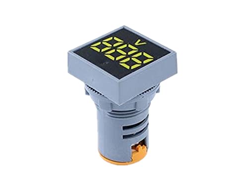 Еззон 22мм мини дигитален волтметар квадрат AC 20-500V напон на напон на напон на напон на мерач на моќност LED индикатор за ламба