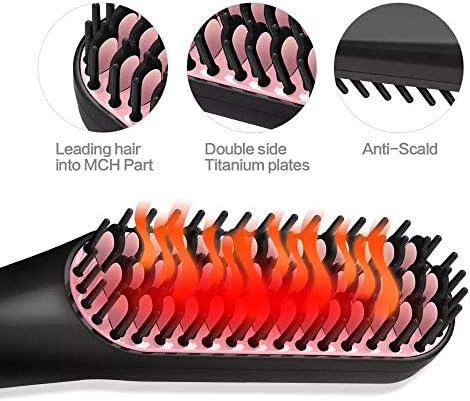 SDFGH коса зацрвнувач за измазнување на четка за четка за греење на четки мажи брада, исправи електрична четка за четка за коса, зацрвстување на