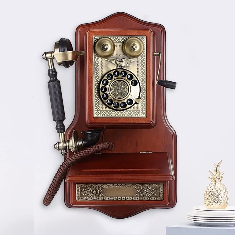 Trexd Wallид монтиран класичен телефон ротирачки бирање антички телефон