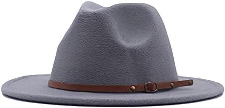 Широка волна волна панама капа прилагодлива класична почувствувана широка капа мода волна волна панама капа федора капа со токи на