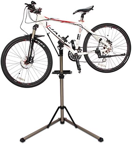 N / C Рамката за поправка на велосипед за преклопување на домаќинството е прилагодлива во висина и е изработена од алуминиумска легура